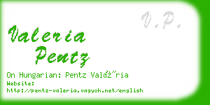 valeria pentz business card